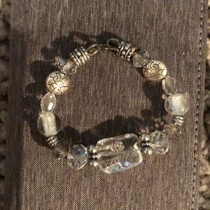 Small silver & crystal bracelet